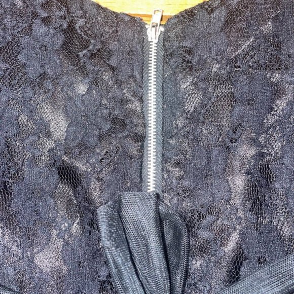 Candy Couture Black Lace Party Formal Prom Graduation Dress - Picture 6 of 9